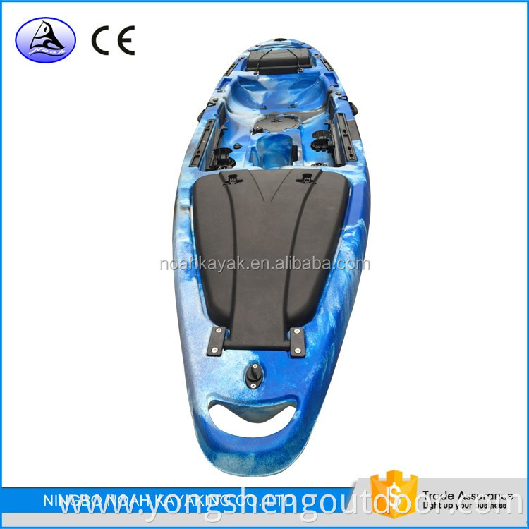 Single fishing kayak sit on top electric motor kayak